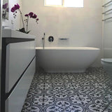 Merola Tile Arte Grey Encaustic 9-3/4 in. x 9-3/4 in. Porcelain Floor and Wall Tile (11.11 sq. ft. per case)