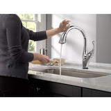 Delta Addison Touch2O Chrome 1-Handle Deck-Mount Pull-Down Touch Kitchen Faucet (Deck Plate Included)