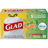 Glad Odor Shield 50-Pack 13-Gallon Gain White Polypropylene Kitchen Trash Bag