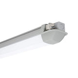 Commercial Electric 4 ft. Vapor Tight 4500 Lumens Gray Integrated LED Wraparound Light 3000K 4000K 5000K Wet Rated 120-277v