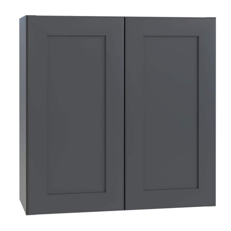 Home Decorators Collection Newport 30 in. W x 12 in. D x 30 in. H Assembled Plywood Wall Kitchen Cabinet in Deep Onyx with Soft Close