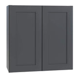 Home Decorators Collection Newport 36 in. W x 12 in. D x 30 in. H Assembled Plywood Wall Kitchen Cabinet in Deep Onyx with Soft Close