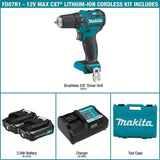 12-Volt Max CXT Lithium-Ion 3/8 in. Brushless Cordless Driver Drill Kit with (2) Batteries (2.0 Ah), Charger, Hard Case