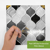 10Pcs Moroccan Tile Stickers Self-adhesive Wall Stickers Kitchen Bathroom Decor