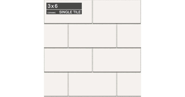 Daltile Rittenhouse Square 3 in. x 6 in. Ceramic Arctic White Subway Tile (12.5 sq. ft. / Case)