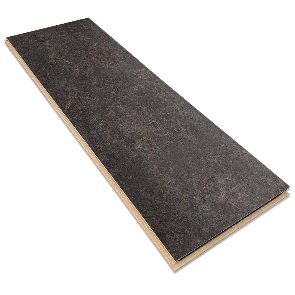 Marmoleum Cinch Loc Seal Dark Bistre 9.8 mm T x 11.81 in. W x 35.43 in. L Laminate Flooring (20.34 sq. ft./case)