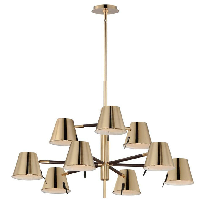 Maxim Lighting Carlo 9-Light Integrated LED Gold Chandelier