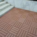 1 ft. x 1 ft. Plastic Deck Tile in Dark Brown for Outdoor Porch Poolside Balcony Backyard (44 Per Box)