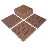 1 ft. x 1 ft. Plastic Deck Tile in Dark Brown for Outdoor Porch Poolside Balcony Backyard (44 Per Box)