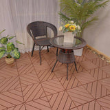 1 ft. x 1 ft. Plastic Deck Tile in Dark Brown for Outdoor Porch Poolside Balcony Backyard (44 Per Box)