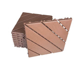 1 ft. x 1 ft. Plastic Deck Tile in Dark Brown for Outdoor Porch Poolside Balcony Backyard (44 Per Box)