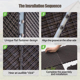 1 ft. x 1 ft. Plastic Deck Tile in Dark Brown for Outdoor Porch Poolside Balcony Backyard (27 Per Box)