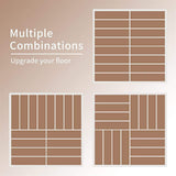 12 in. x 12 in. Square Plastic Deck Tile in Dark Brown, Waterproof, All Weather Use (27 Per Case)
