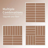 12 in. x 12 in. Square Plastic Deck Tile in Dark Brown, Waterproof, All Weather Use (27 Per Case)