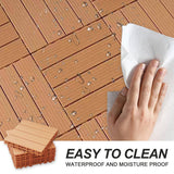 1 ft. x 1 ft. Plastic Composite Deck Tile in Brown, Resist Rust, Water, Easy to DIY and Maintain(35 per Case)
