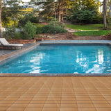 1 ft. x 1 ft. Plastic Composite Deck Tile in Brown, Resist Rust, Water, Easy to DIY and Maintain(35 per Case)