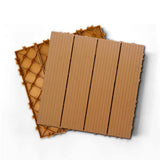 1 ft. x 1 ft. Plastic Composite Deck Tile in Brown, Resist Rust, Water, Easy to DIY and Maintain(35 per Case)