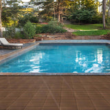 1 ft. x 1 ft. Plastic Composite Deck Tile in Dark Brown, Resist Rust, Water, Easy to DIY and Maintain(35 per Case)