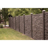 SimTek 5 in. x 5 in. EcoStone Dark Brown Composite Square Fence Post Cap