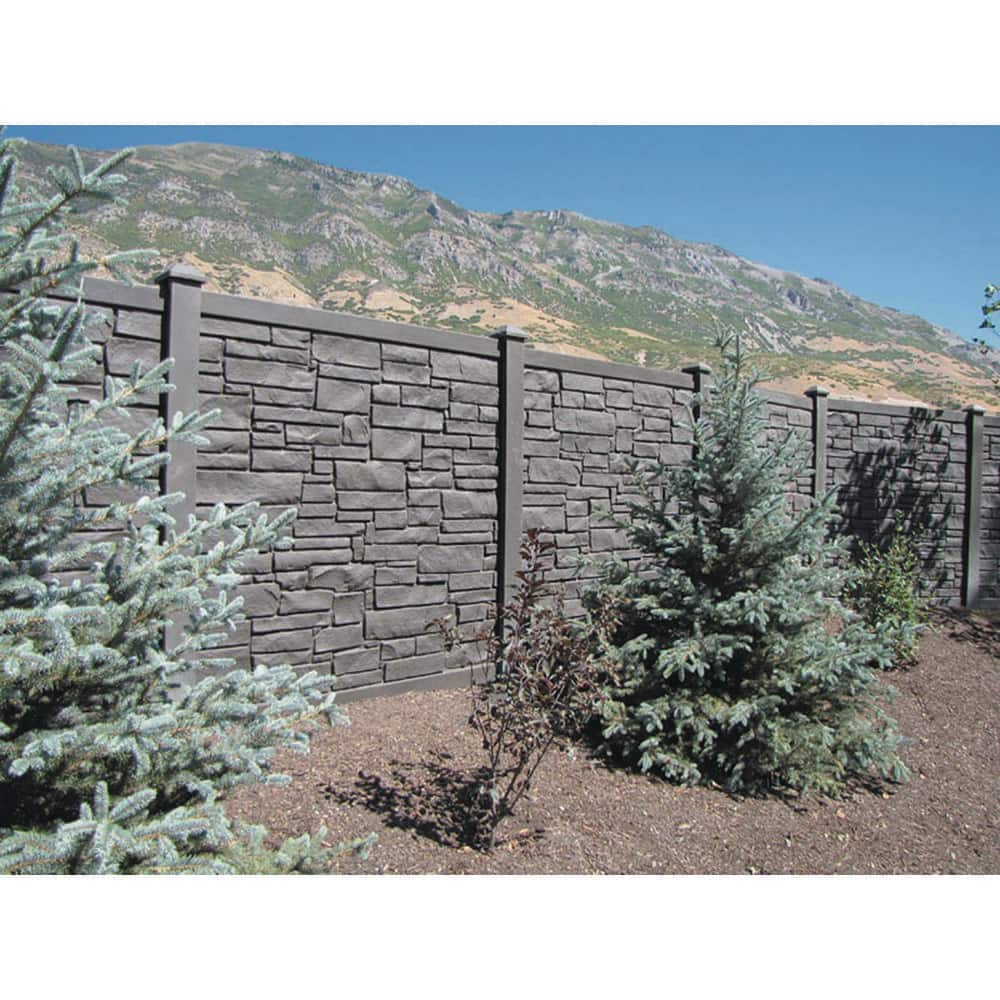 SimTek 5 in. x 5 in. EcoStone Dark Brown Composite Square Fence Post Cap