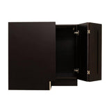 LIFEART CABINETRY Anchester Assembled 33 in. x 34.5 in. x 24 in. Base Lazy Susan Cabinet in Dark Espresso