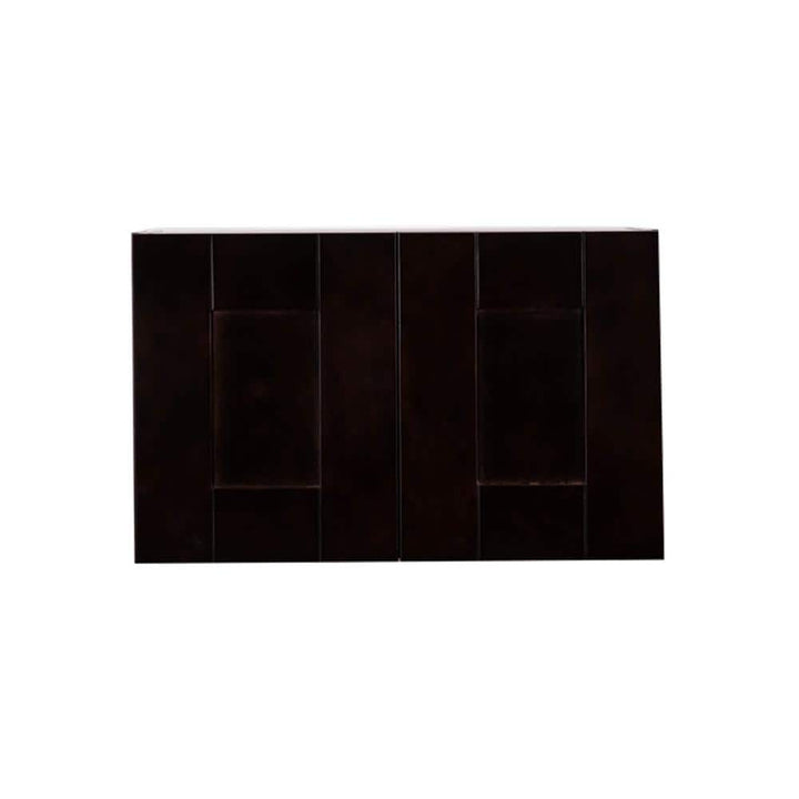 LIFEART CABINETRY Anchester Assembled 24 in. x 15 in. x 12 in. Wall Cabinet with 2 Doors No Shelf in Dark Espresso
