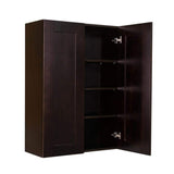 LIFEART CABINETRY Anchester Assembled 24 in. x 42 in. x 12 in. Wall Cabinet with 2 Doors 3 Shelves in Dark Espresso