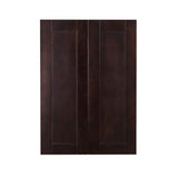 LIFEART CABINETRY Anchester Assembled 24 in. x 42 in. x 12 in. Wall Cabinet with 2 Doors 3 Shelves in Dark Espresso