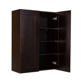 LIFEART CABINETRY Anchester Assembled 30 in. x 42 in. x 12 in. Wall Cabinet with 2 Doors 3 Shelves in Dark Espresso