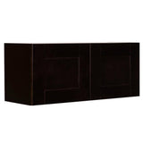 LIFEART CABINETRY Anchester Assembled 33 in. x 15 in. x 12 in. Wall Cabinet with 2 Doors No Shelf in Dark Espresso