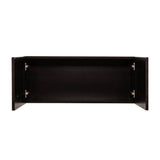 LIFEART CABINETRY Anchester Assembled 33 in. x 15 in. x 12 in. Wall Cabinet with 2 Doors No Shelf in Dark Espresso