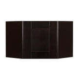 LIFEART CABINETRY Anchester Assembled 24x12x12 in. Wall Diagonal Cabinet with 1 Door in Dark Espresso