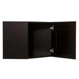 LIFEART CABINETRY Anchester Assembled 24x18x12 in. Wall Diagonal Cabinet with 1 Door in Dark Espresso