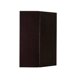 LIFEART CABINETRY Anchester Assembled 24x30x12 in. Wall Diagonal Corner Cabinet with 1 Door 2 Shelves in Dark Espresso