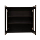 LIFEART CABINETRY Anchester Assembled 36 in. x 30 in. x 12 in. Wall Mullion Door Cabinet with 2 Doors 2 Shelves in Dark Espresso