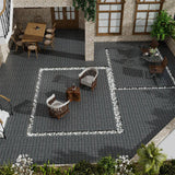 Afoxsos 1 ft. x 1 ft. Plastic Composite Deck Tile Set, All-Weather Easy to DIY and Maintain, Ash Grey (22-Pack)
