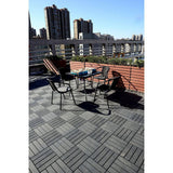 1 ft. x 1 ft. 4-Slate Composite Deck Tile in Dark Gray for Outdoor Flooring All Weather Use (44 Per Box)