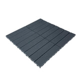 1 ft. x 1 ft. 4-Slate Composite Deck Tile in Dark Gray for Outdoor Flooring All Weather Use (44 Per Box)
