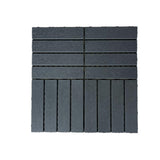 1 ft. x 1 ft. 4-Slate Composite Deck Tile in Dark Gray for Outdoor Flooring All Weather Use (44 Per Box)