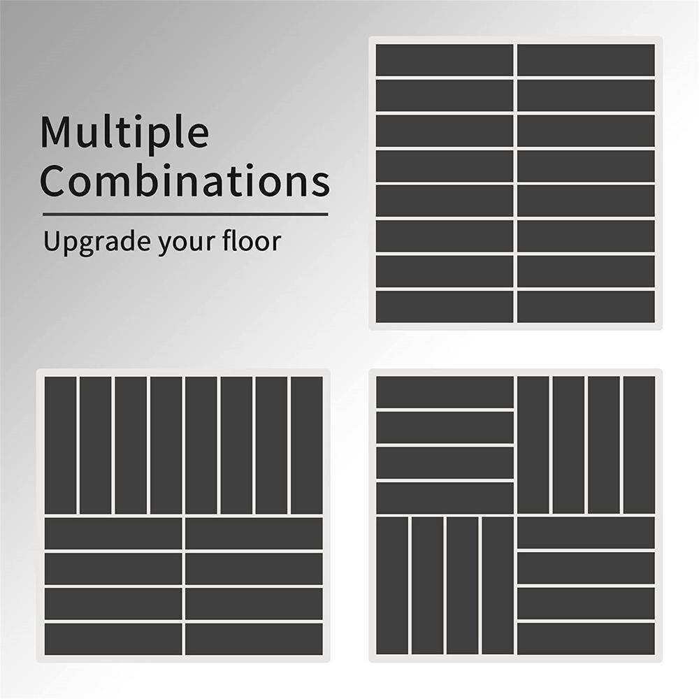 1 ft. x 1 ft. Composite Deck Tile Patio Interlocking Deck Tiles for Balcony Porch Backyard in Dark Gray (Pack of 9)