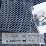 1 ft. W x 1 ft. L Square Plastic Patio Interlocking Deck Tile in Dark Gray All Weather for Balcony (Pack of 9)