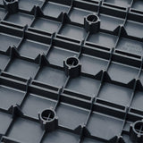 1 ft. x 1 ft. Patio Plastic Interlocking Square Waterproof Deck Tile in Dark Gray for Poolside Backyard (44-Pack)