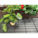 1 ft. x 1 ft. Plastic Deck Tile in Dark Gray for Outdoor Porch Poolside Balcony Backyard (44 Per Box)