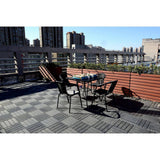 1 ft. x 1 ft. Plastic Deck Tile in Dark Gray for Outdoor Porch Poolside Balcony Backyard (44 Per Box)