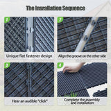 1 ft. x 1 ft. Plastic Deck Tile in Dark Gray (27-Piece)