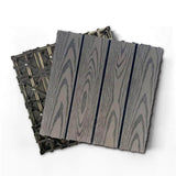 1 ft. x 1 ft. Wood Plastic Composite Deck Tile in Dark Gray, Resist Rust, Water, Easy to DIY and Maintain(20 per Case)