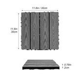 1 ft. x 1 ft. Wood Plastic Composite Deck Tile in Dark Gray, Resist Rust, Water, Easy to DIY and Maintain(20 per Case)