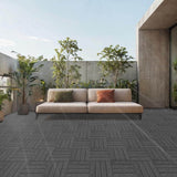 1 ft. x 1 ft. Wood Plastic Composite Deck Tile in Dark Gray, Resist Rust, Water, Easy to DIY and Maintain(20 per Case)