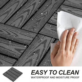 1 ft. x 1 ft. Wood Plastic Composite Deck Tile in Dark Gray, Resist Rust, Water, Easy to DIY and Maintain(20 per Case)