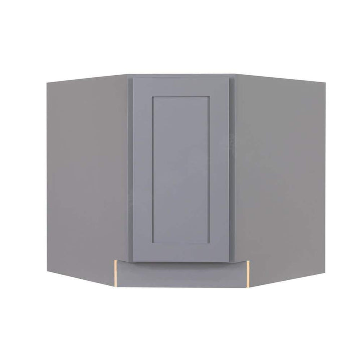 LIFEART CABINETRY Lancaster Gray Plywood Shaker Stock Assembled Base Diagonal Kitchen Cabinet 36 in. W x 34.5 in. H x 24 in. D